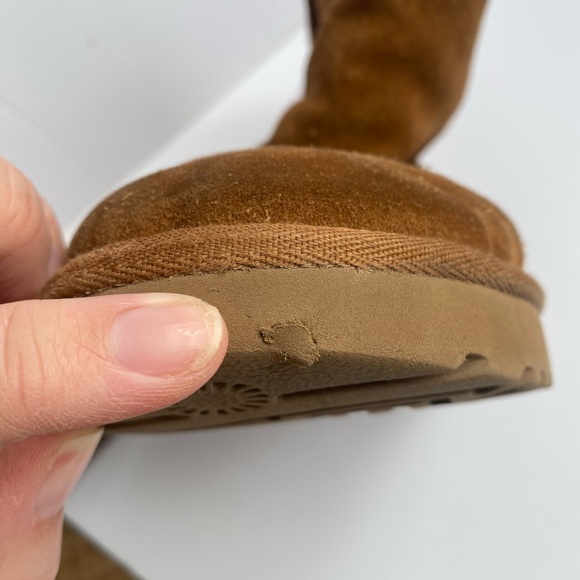 UGG CUSTOMIZABLE BAILEY BOW SHORT CHESTNUT WOMEN'S BOOTS SIZE US 6 - Picture 3 of 9